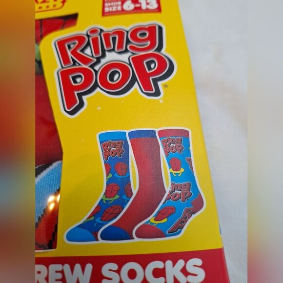 Ring Pops Lollipop Crew Socks 3 Pairs Retro 90s Mens Womens Fun Novelty Gift - Picture 5 of 6